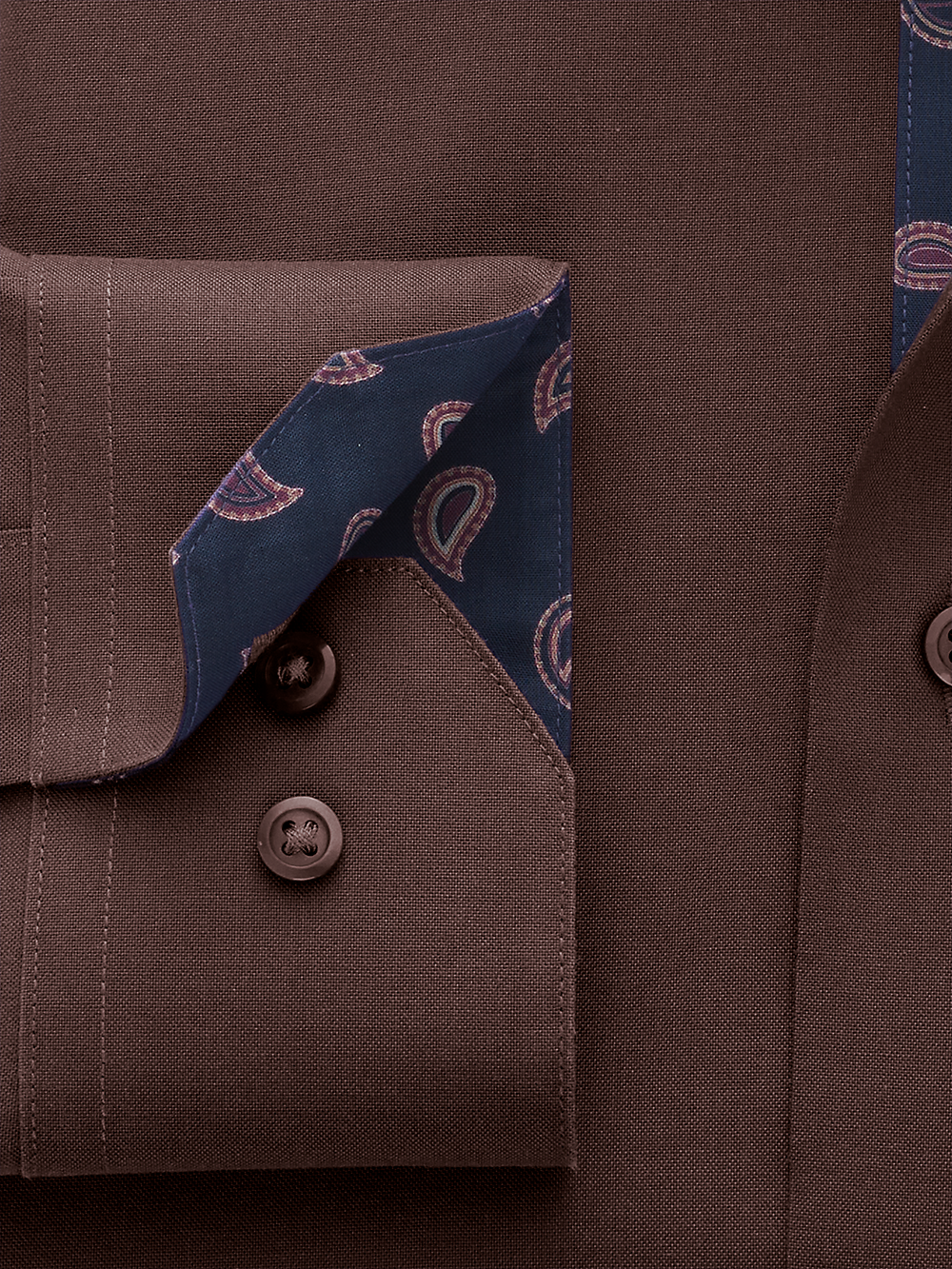 Alternate Image of Non-iron Cotton Solid Dress Shirt With Contrast Trim-2