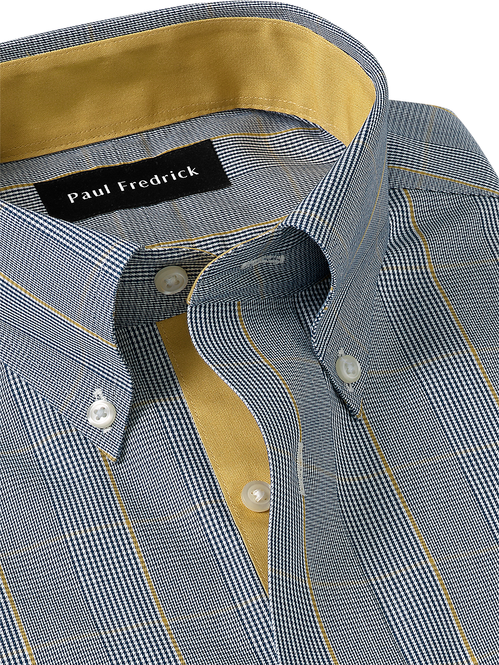Alternate Image of Non-iron Cotton Glen Plaid Dress Shirt With Contrast Trim-2