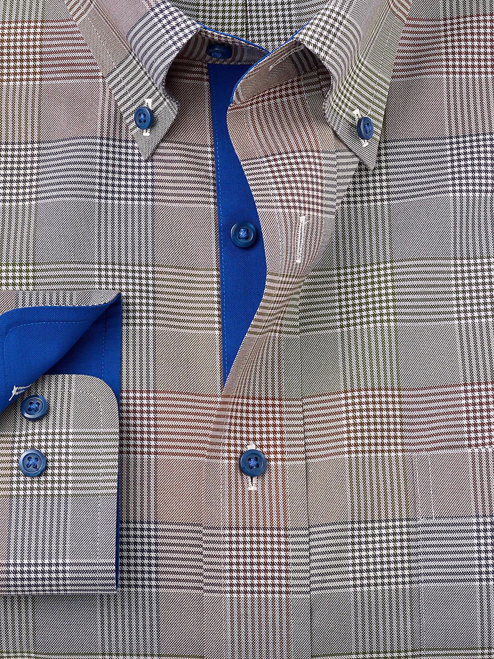 Alternate Image of Non-iron Cotton Plaid Dress Shirt With Contrast Trim-2