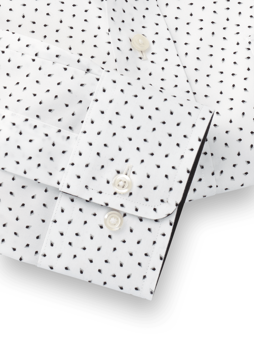 Alternate Image of Non-iron Cotton Micro Print Dress Shirt With Contrast Trim-3