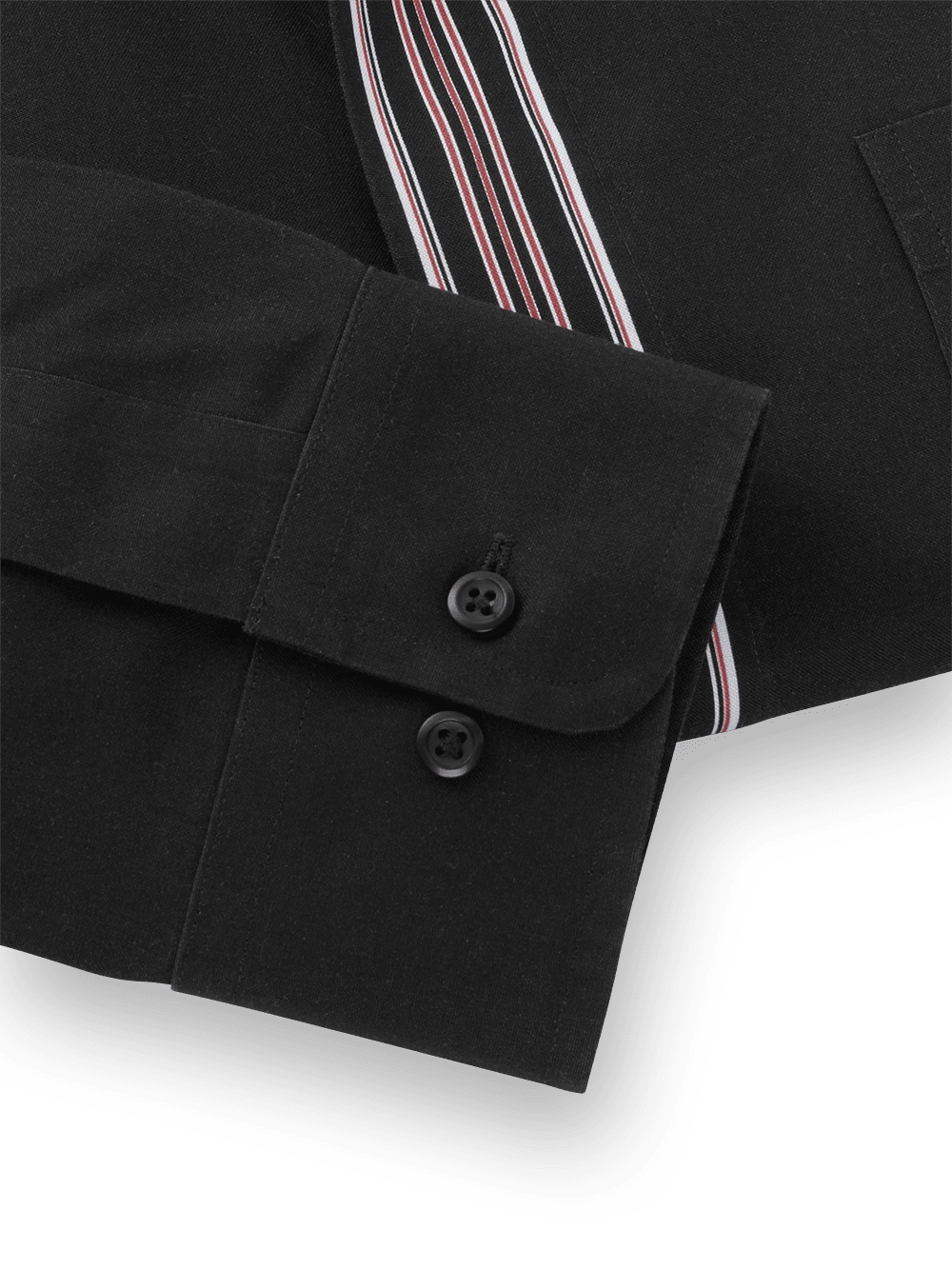 Alternate Image of Non-iron Cotton Solid Dress Shirt With Contrast Trim-4