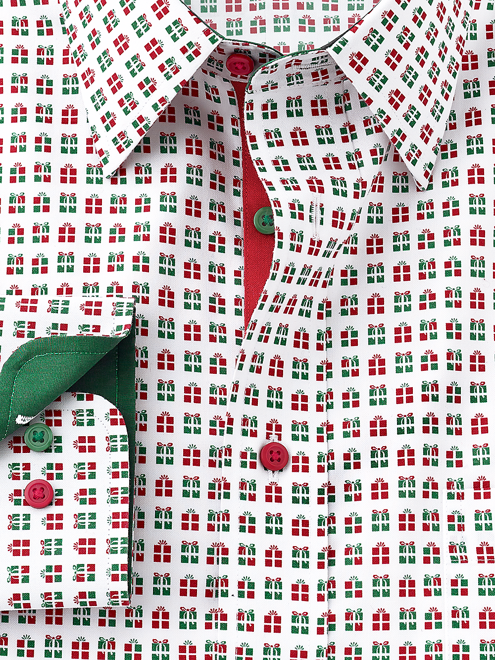 Alternate Image of Non-iron Cotton Presents Dress Shirt With Contrast Trim-1