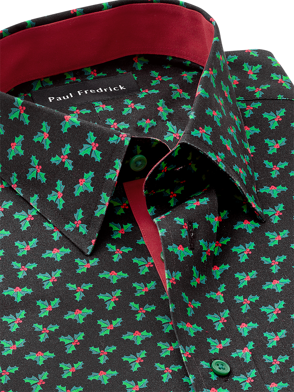Alternate Image of Non-iron Cotton Holly Dress Shirt With Contrast Trim-2