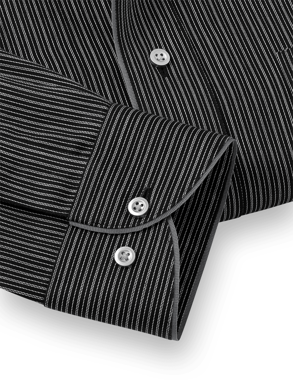 Alternate Image of Non-iron Cotton Stripe Dress Shirt With Contrast Trim-3