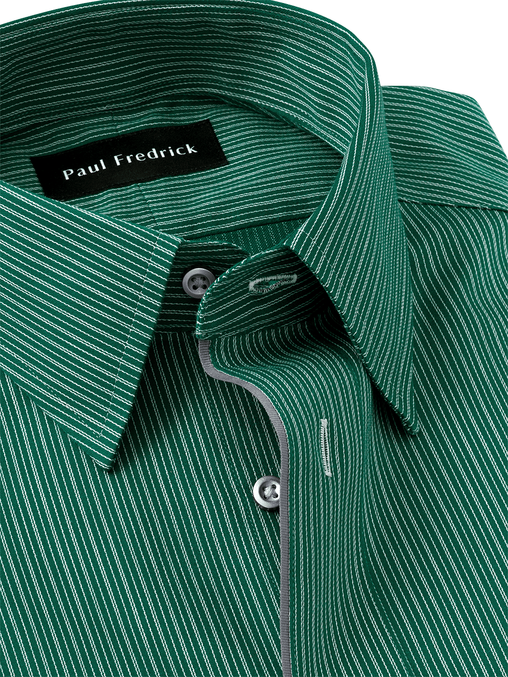 Alternate Image of Non-iron Cotton Stripe Dress Shirt With Contrast Trim-2