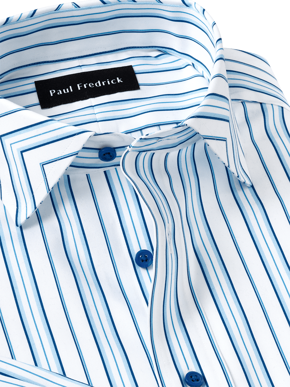 Alternate Image of Non-iron Cotton Stripe Dress Shirt With Contrast Trim-2