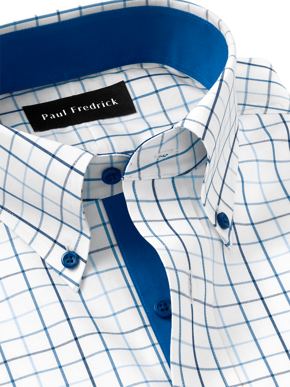 Alternate Image of Non-iron Cotton Tattersall Dress Shirt With Contrast Trim-2