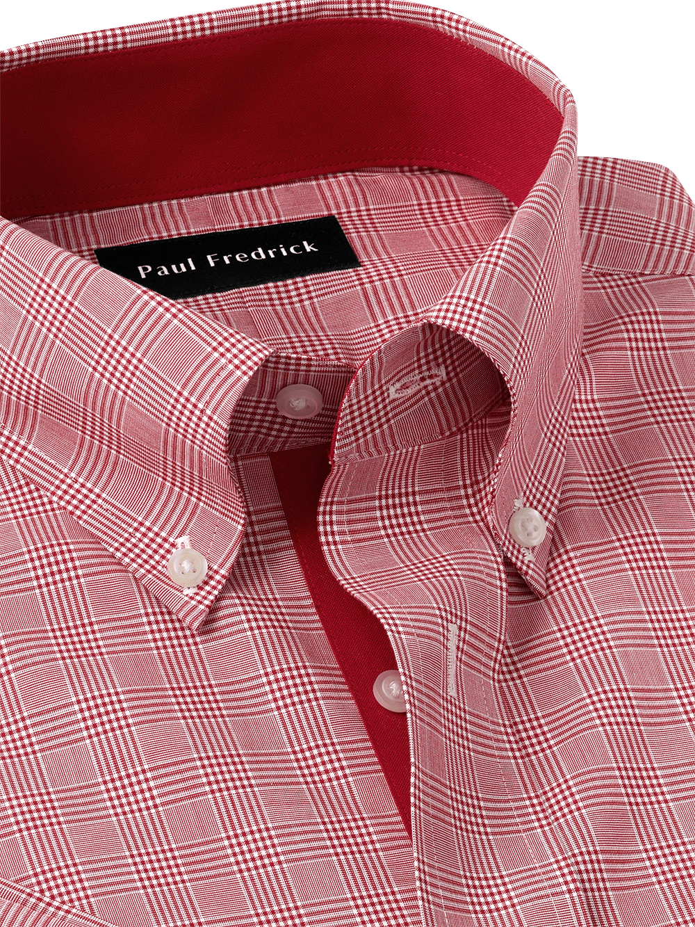 Alternate Image of Non-iron Cotton Plaid Dress Shirt With Contrast Trim-2