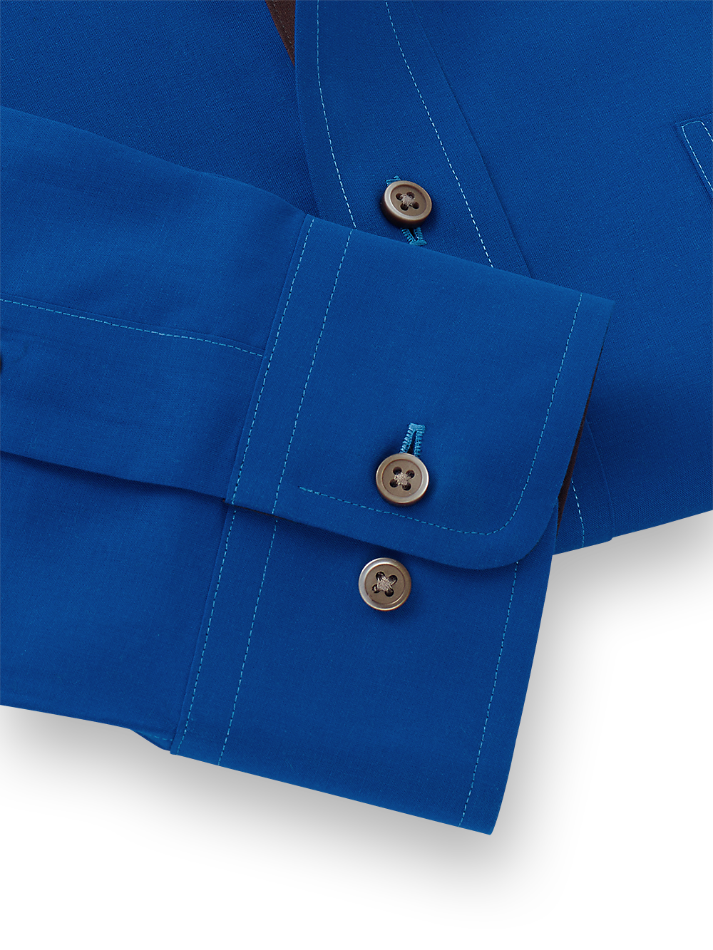 Alternate Image of Non-iron Cotton Solid Dress Shirt With Contrast Trim-3