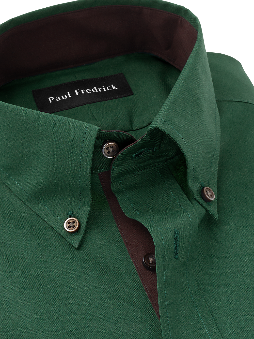 Alternate Image of Non-iron Cotton Solid Dress Shirt With Contrast Trim-2