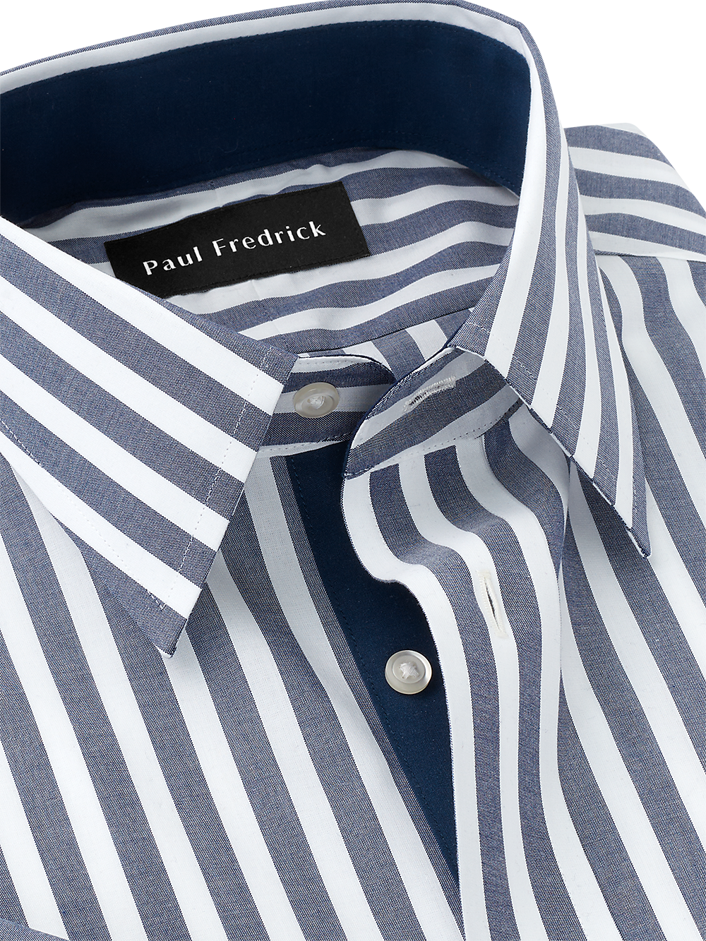Alternate Image of Non-iron Cotton Stripe Dress Shirt With Contrast Trim-2
