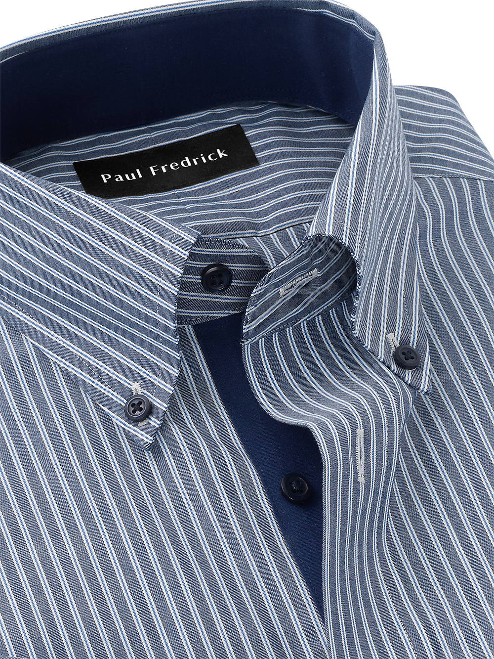 Alternate Image of Non-iron Cotton Stripe Dress Shirt With Contrast Trim-2