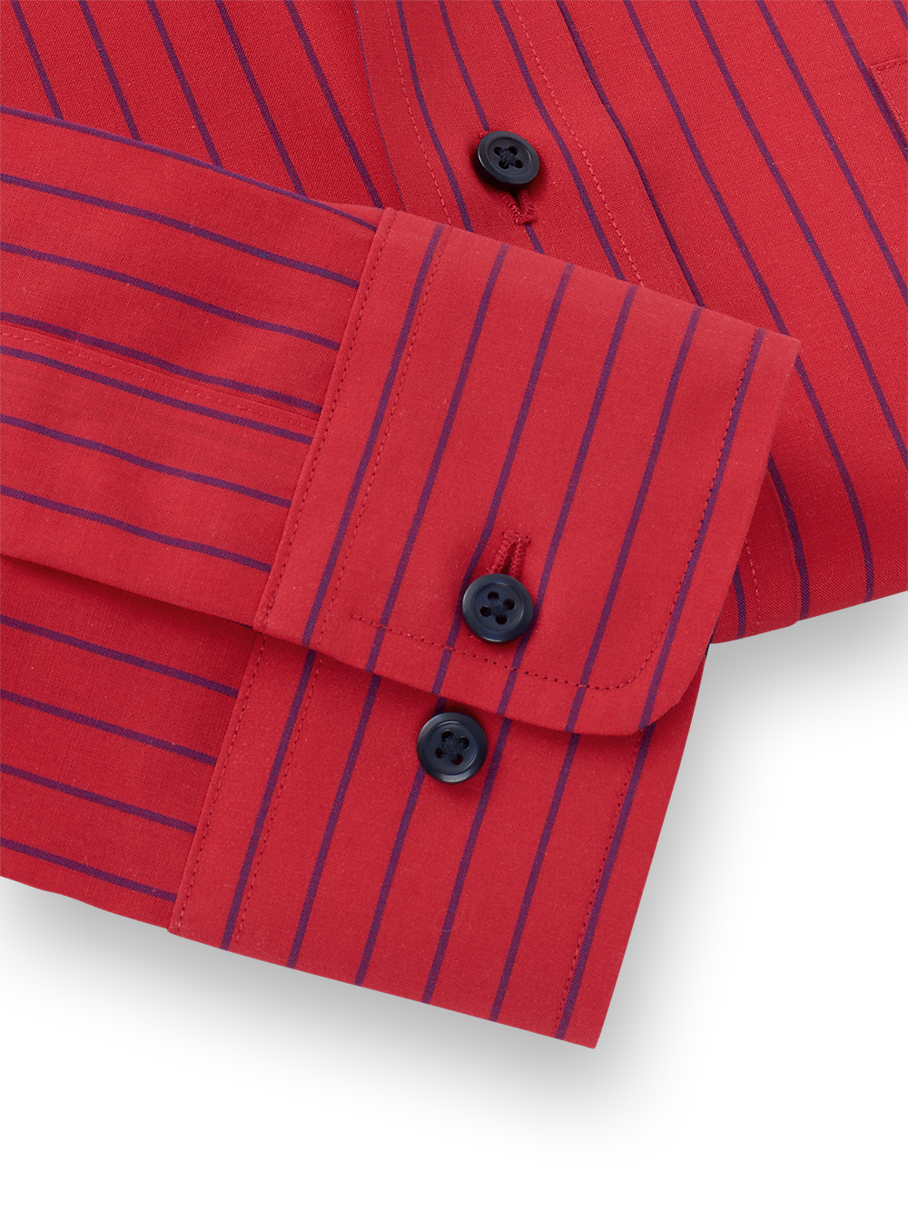 Alternate Image of Non-iron Cotton Stripe Dress Shirt With Contrast Trim-3