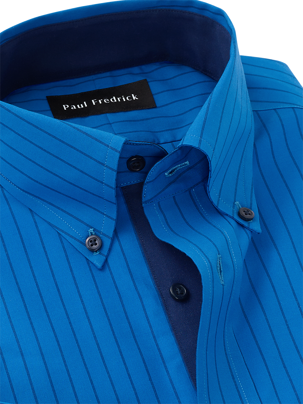 Alternate Image of Non-iron Cotton Stripe Dress Shirt With Contrast Trim-2