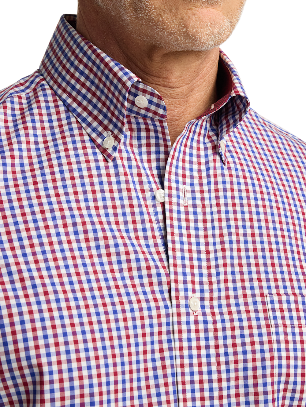 Alternate Image of Non-iron Cotton Gingham Dress Shirt With Contrast Trim-2