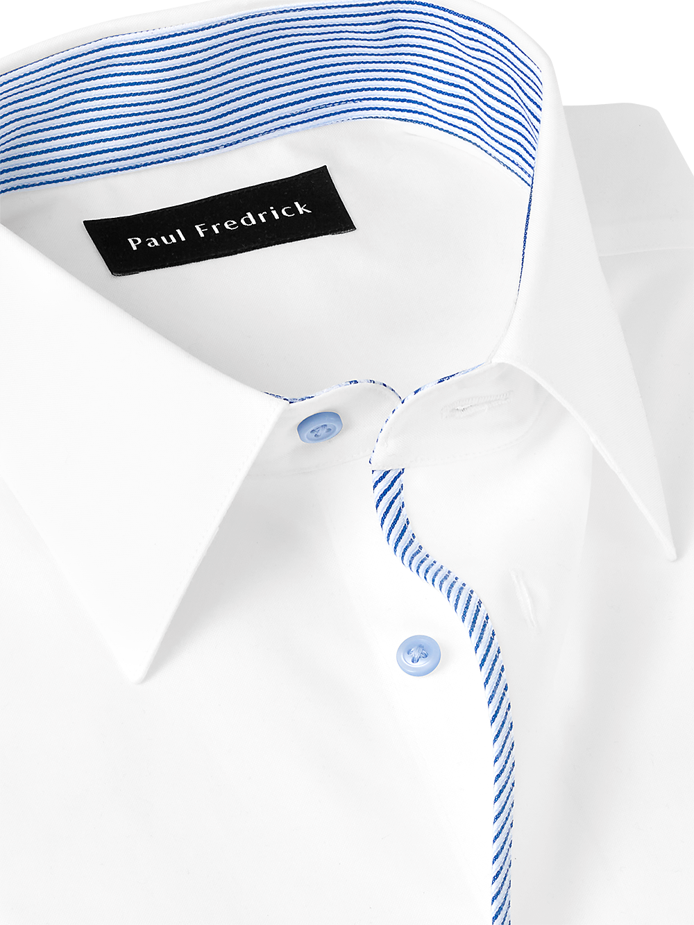 Alternate Image of Non-iron Cotton Solid Dress Shirt With Contrast Trim-2