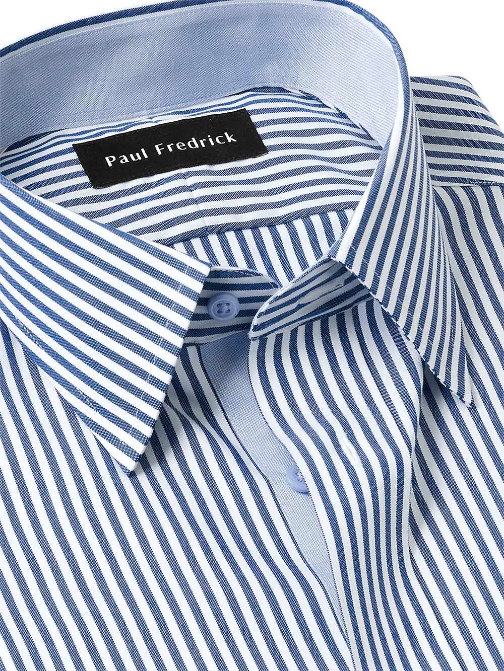 Alternate Image of Non-iron Cotton Stripe Dress Shirt With Contrast Trim-2