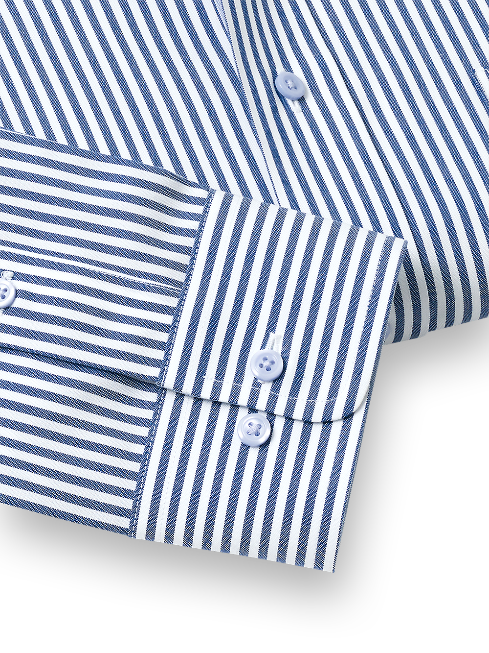 Alternate Image of Non-iron Cotton Stripe Dress Shirt With Contrast Trim-3