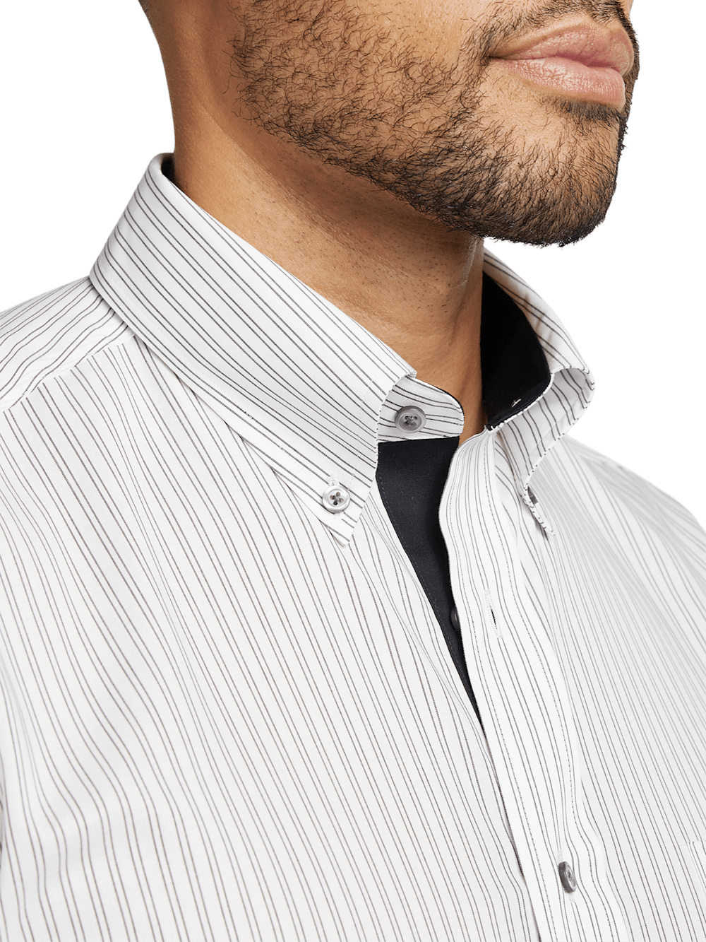 Alternate Image of Non-iron Cotton Stripe Dress Shirt With Contrast Trim-2