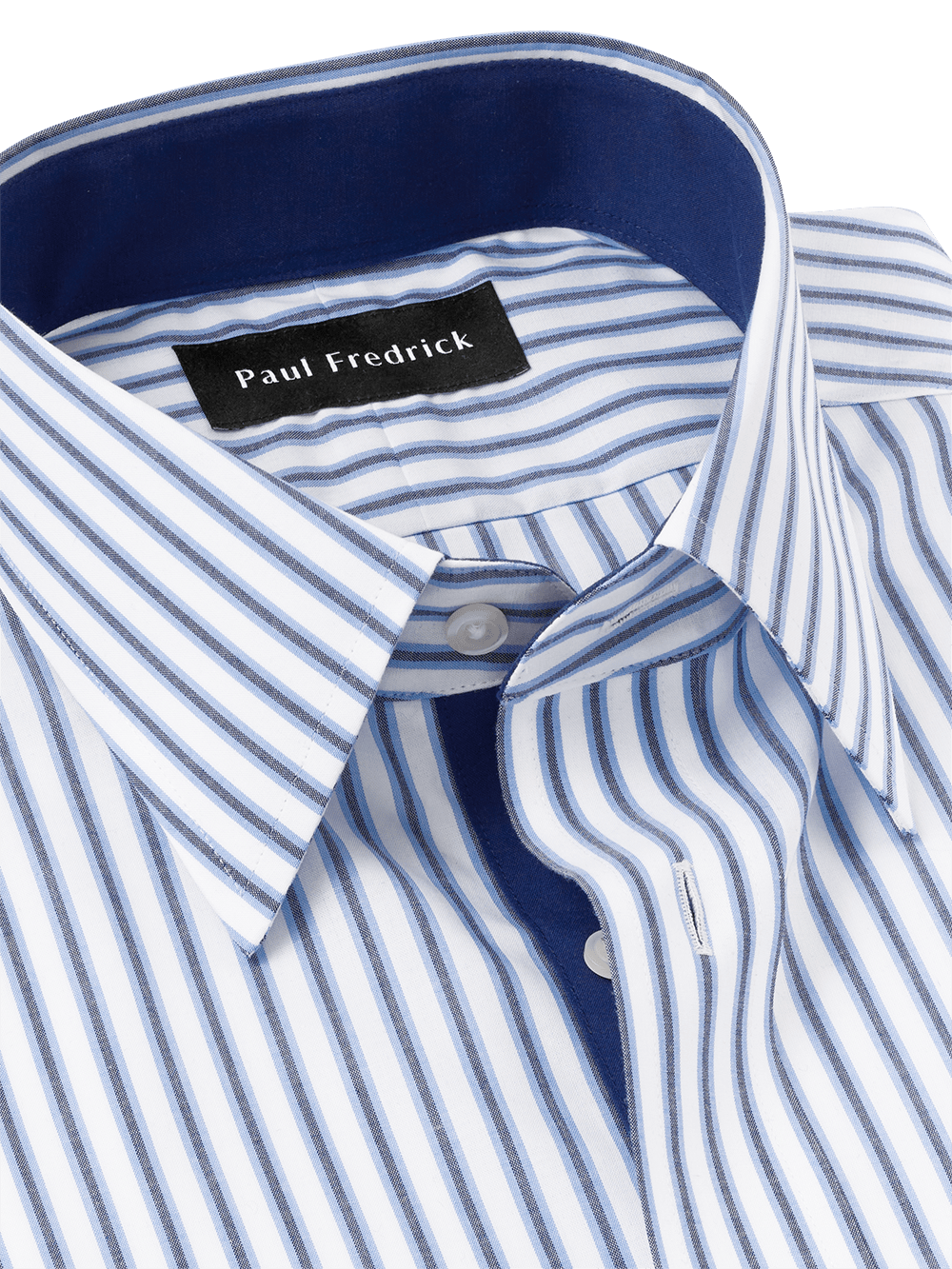 Alternate Image of Non-iron Cotton Stripe Dress Shirt With Contrast Trim-6