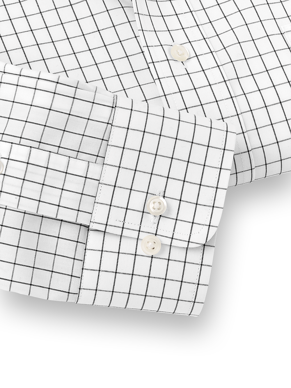 Alternate Image of Non-iron Cotton Check Dress Shirt With Contrast Trim-3