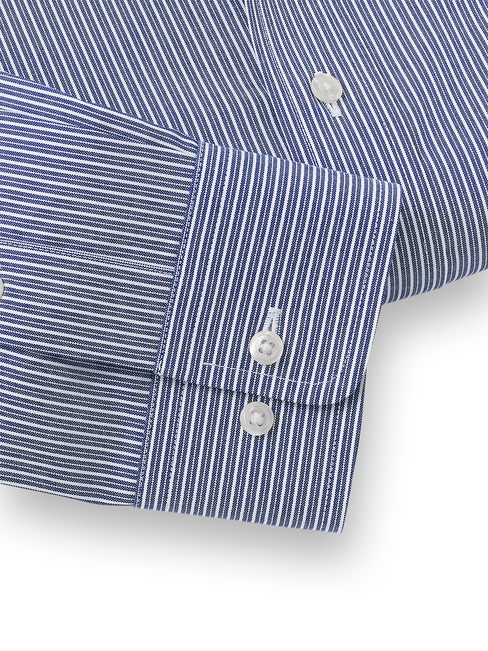 Alternate Image of Non-iron Cotton Stripe Dress Shirt With Contrast Trim-3