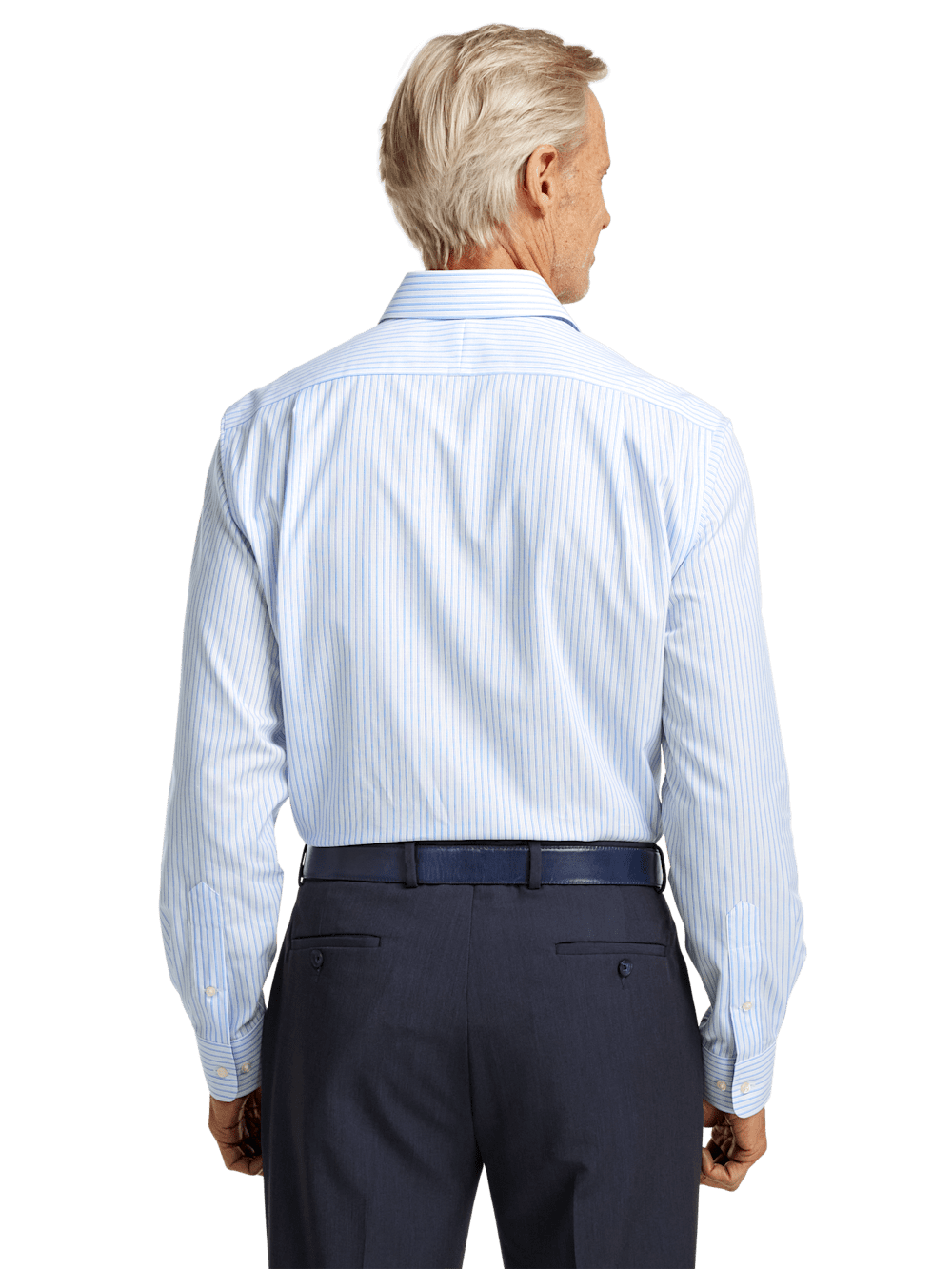 Alternate Image of Non-iron Cotton Stripe Dress Shirt With Contrast Trim-4