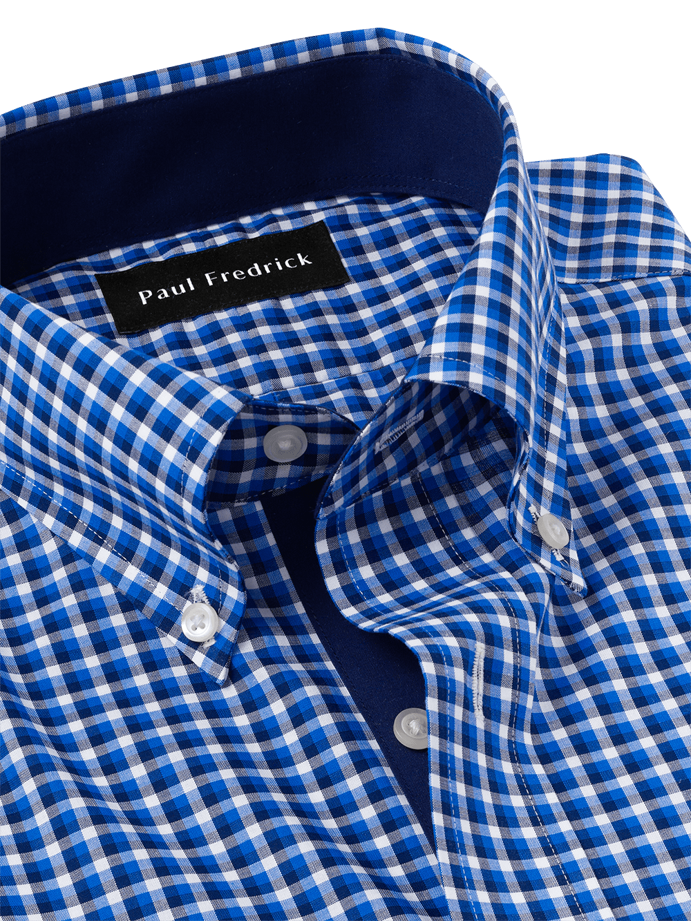 Alternate Image of Non-iron Cotton Check Dress Shirt With Contrast Trim-6