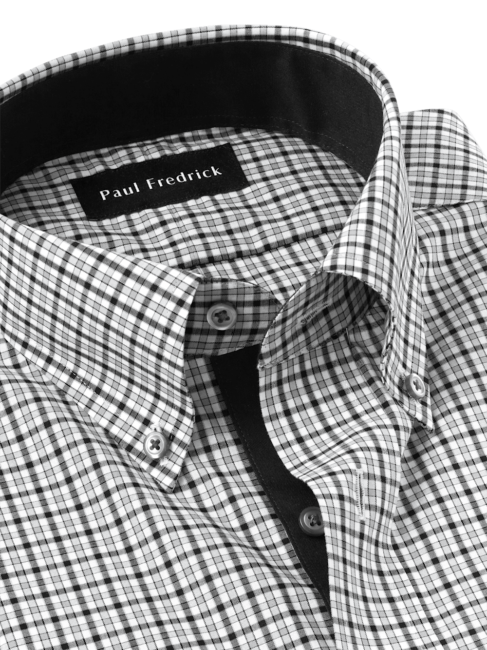 Alternate Image of Non-iron Cotton Check Dress Shirt With Contrast Trim-6