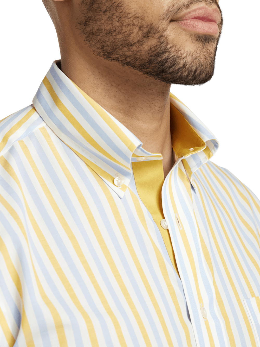 Alternate Image of Non-iron Cotton Stripe Dress Shirt With Contrast Trim-2
