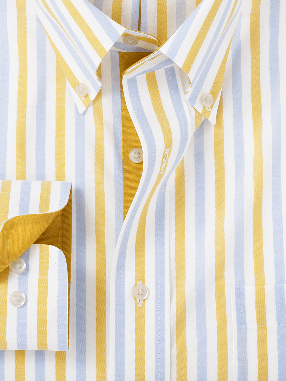 Alternate Image of Non-iron Cotton Stripe Dress Shirt With Contrast Trim-5