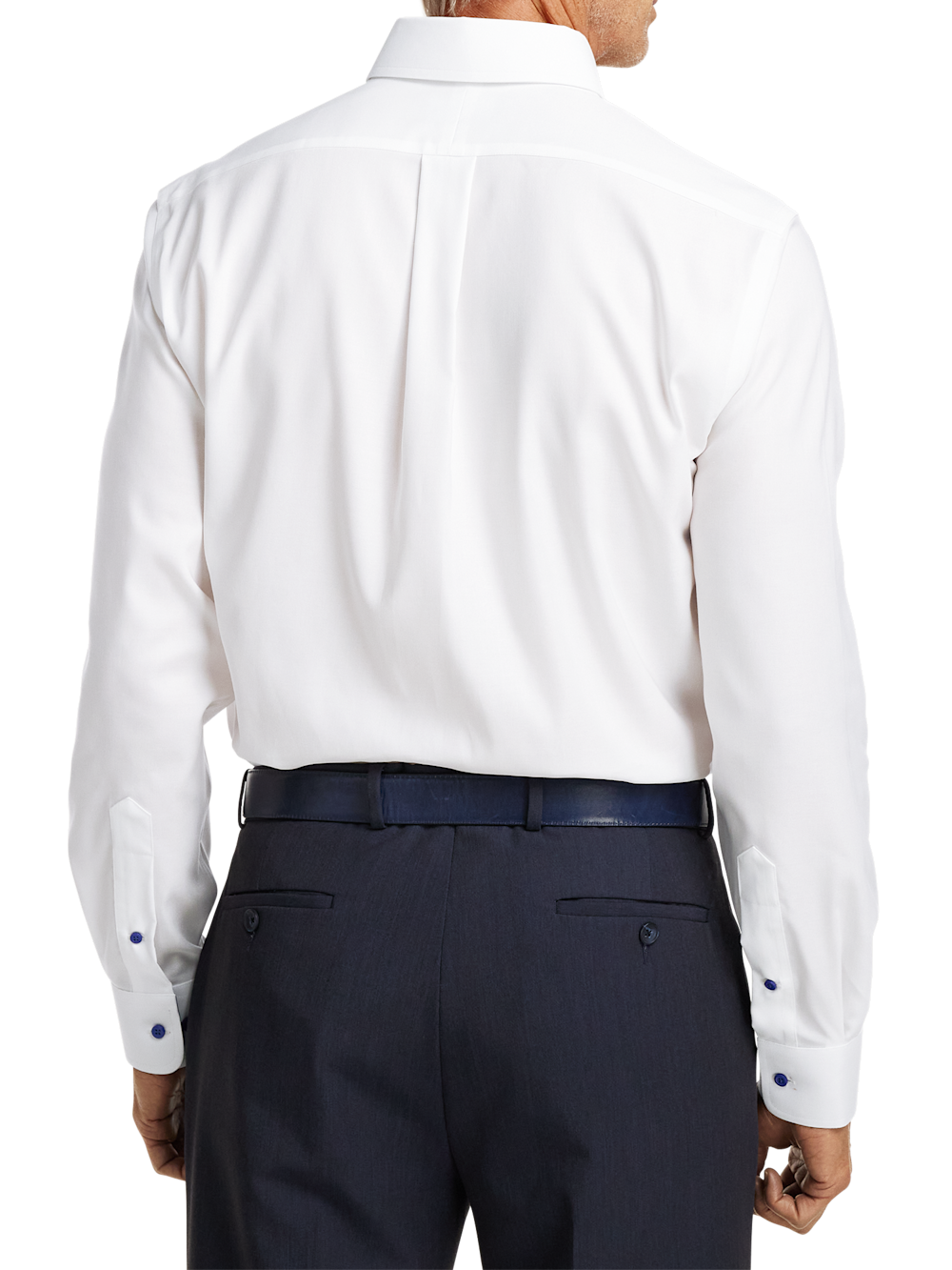 Alternate Image of Comfort Stretch Non-iron Solid Dress Shirt With Contrast Trim-4