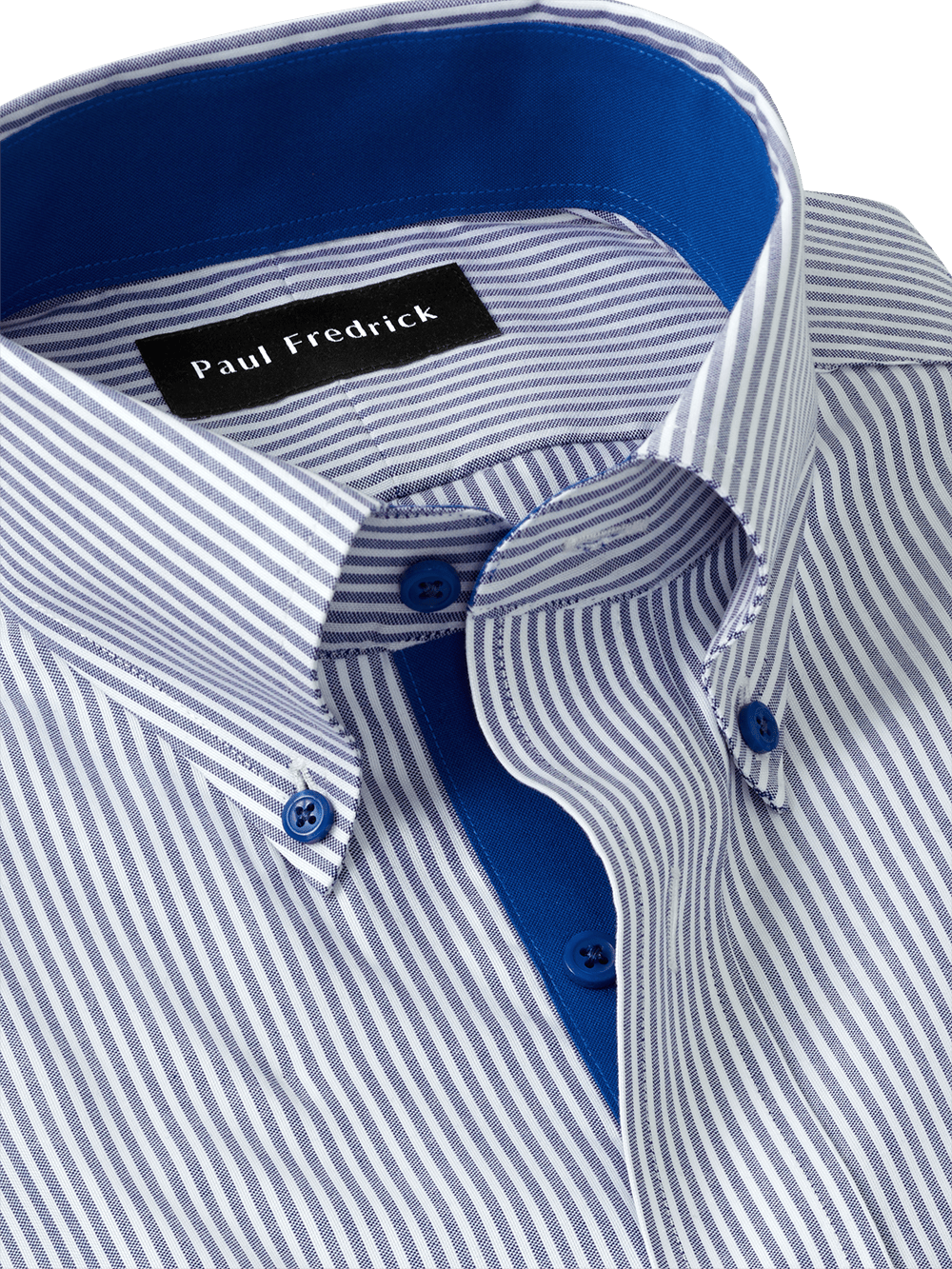 Alternate Image of Comfort Stretch Non-iron Stripe Dress Shirt With Contrast Trim-2