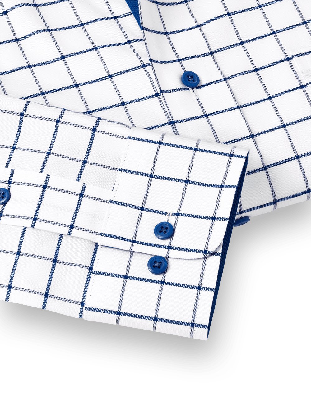 Alternate Image of Comfort Stretch Non-iron Check Dress Shirt With Contrast Trim-3