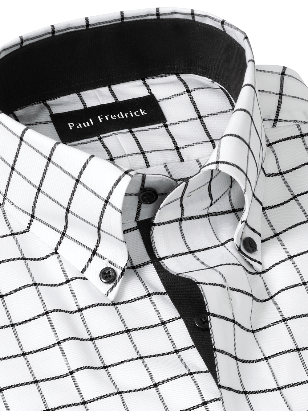 Alternate Image of Comfort Stretch Non-iron Check Dress Shirt With Contrast Trim-2