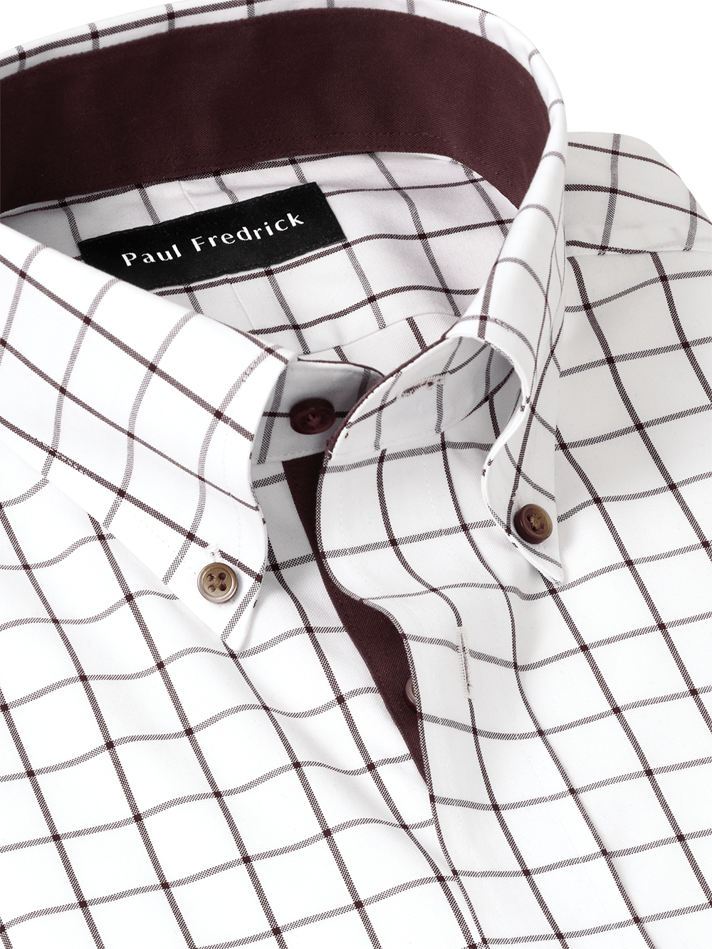 Alternate Image of Comfort Stretch Non-iron Check Dress Shirt With Contrast Trim-3