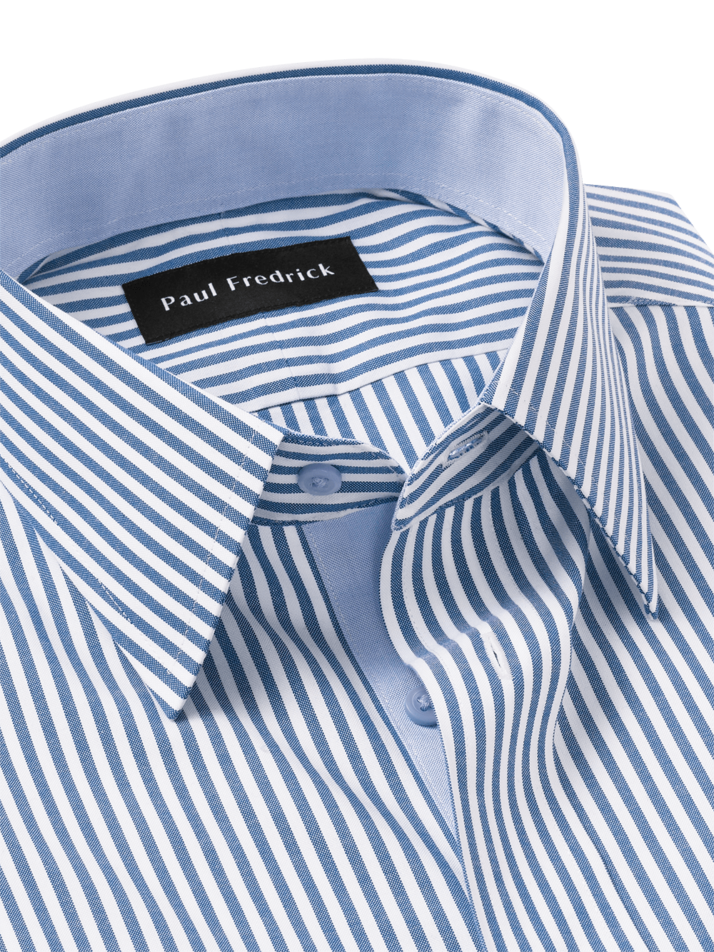 Alternate Image of Comfort Stretch Non-iron Stripe Dress Shirt With Contrast Trim-6