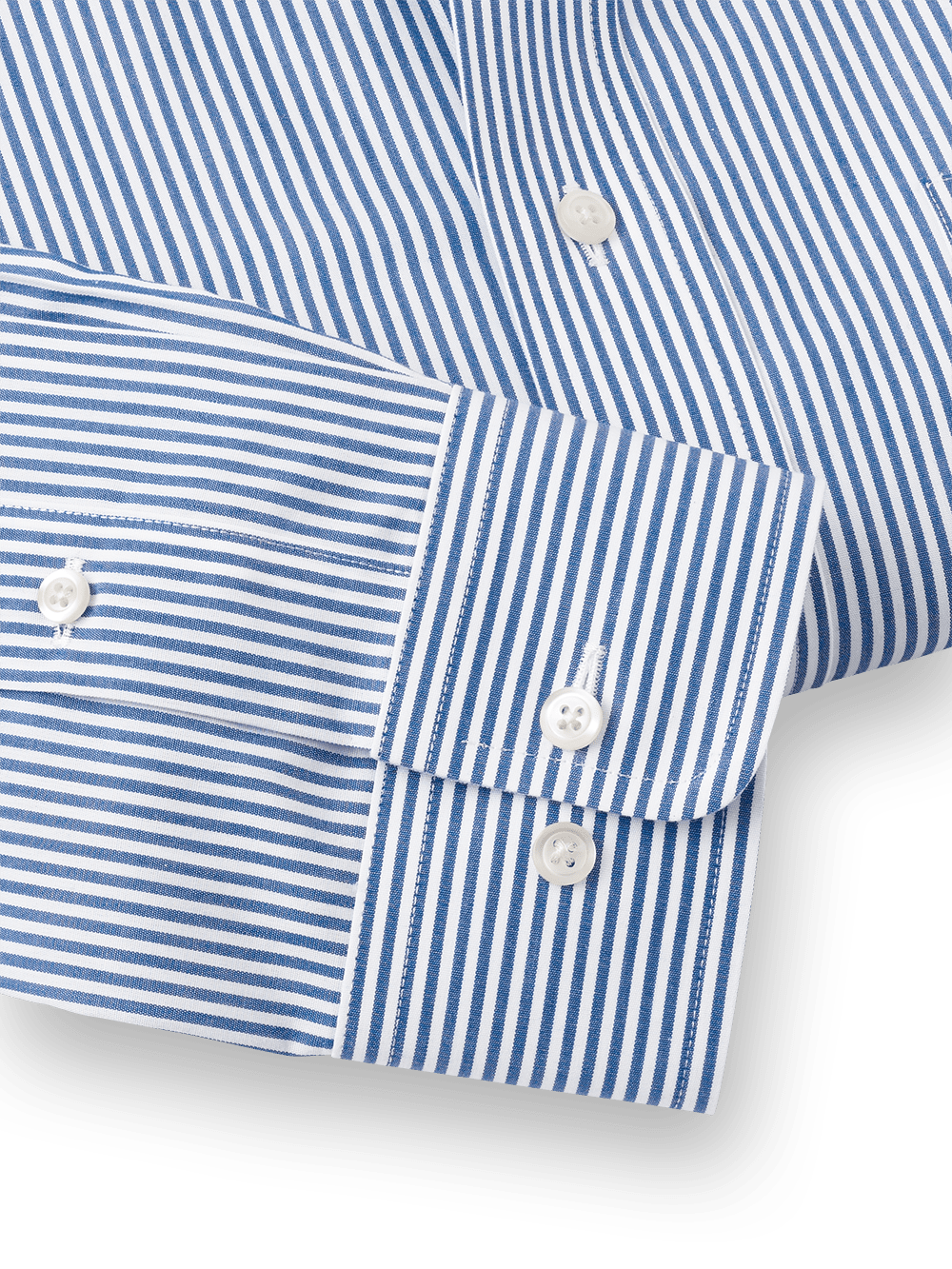 Alternate Image of Non-iron Cotton Stripe Dress Shirt With Contrast Trim-3