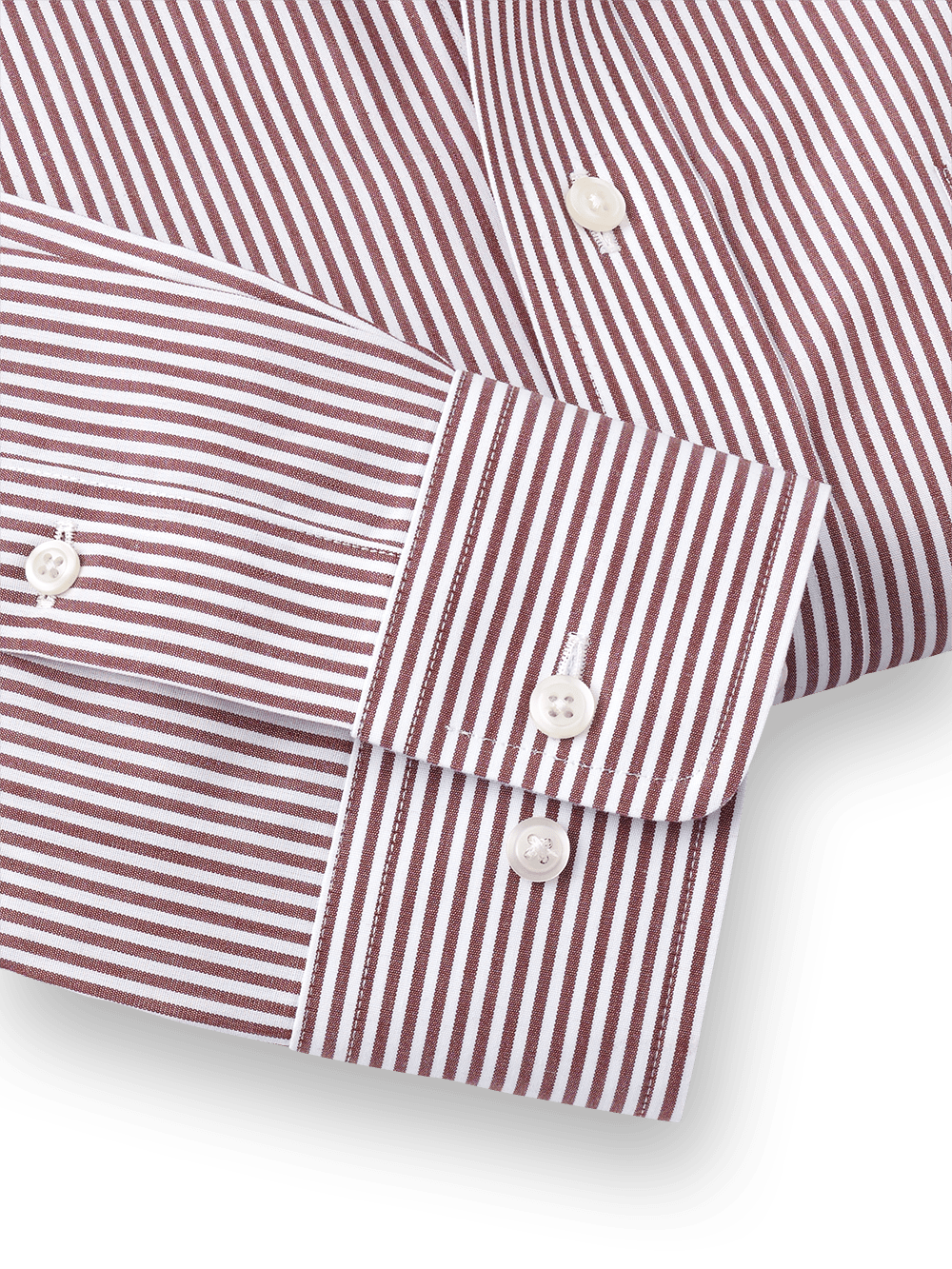 Alternate Image of Non-iron Cotton Stripe Dress Shirt With Contrast Trim-3