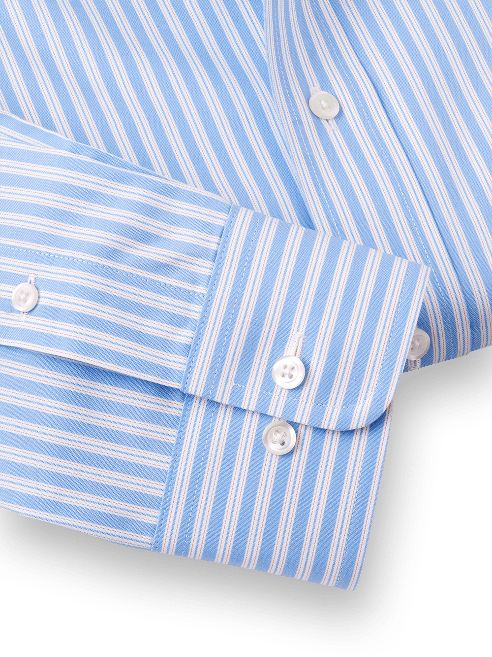 Alternate Image of Non-iron Cotton Stripe Dress Shirt With Contrast Trim-3