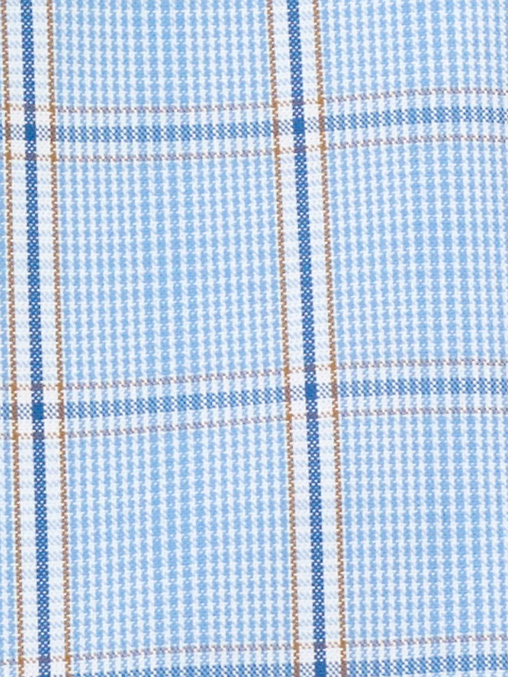 Alternate Image of Non-iron Cotton Pinpoint Glen Plaid Dress Shirt With Contrast Trim-4