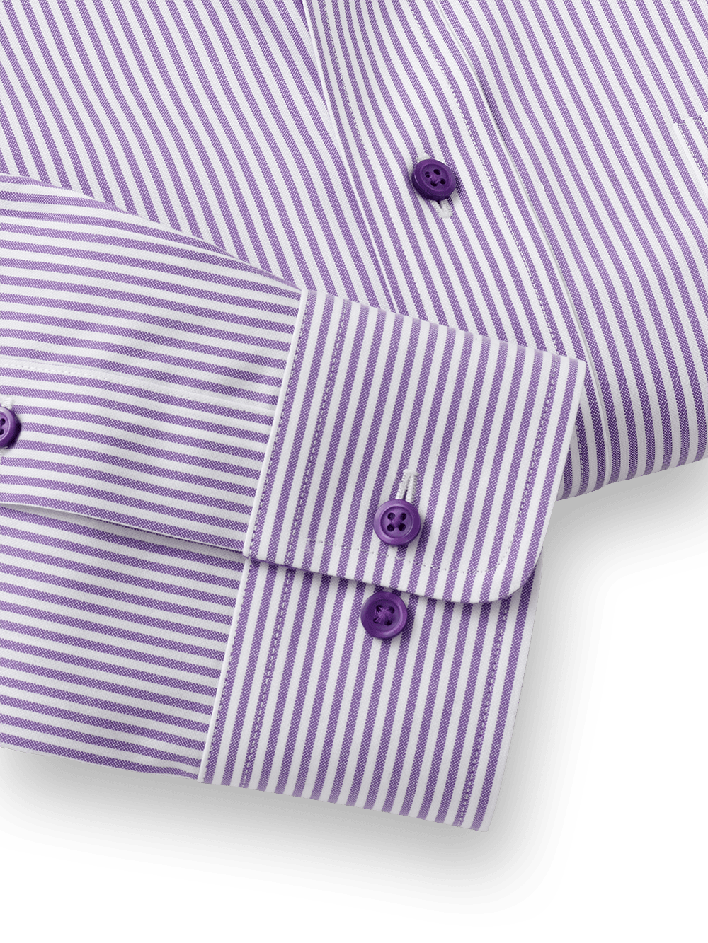 Alternate Image of Comfort Stretch Non-iron Stripe Dress Shirt With Contrast Trim-4