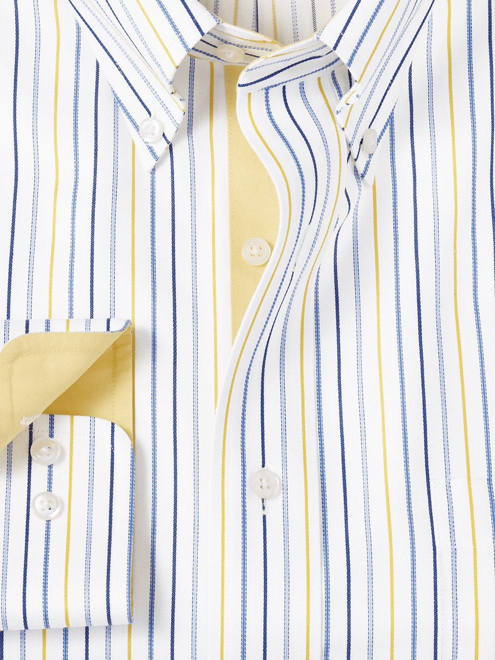 Alternate Image of Non-iron Cotton Stripe Dress Shirt With Contrast Trim-1