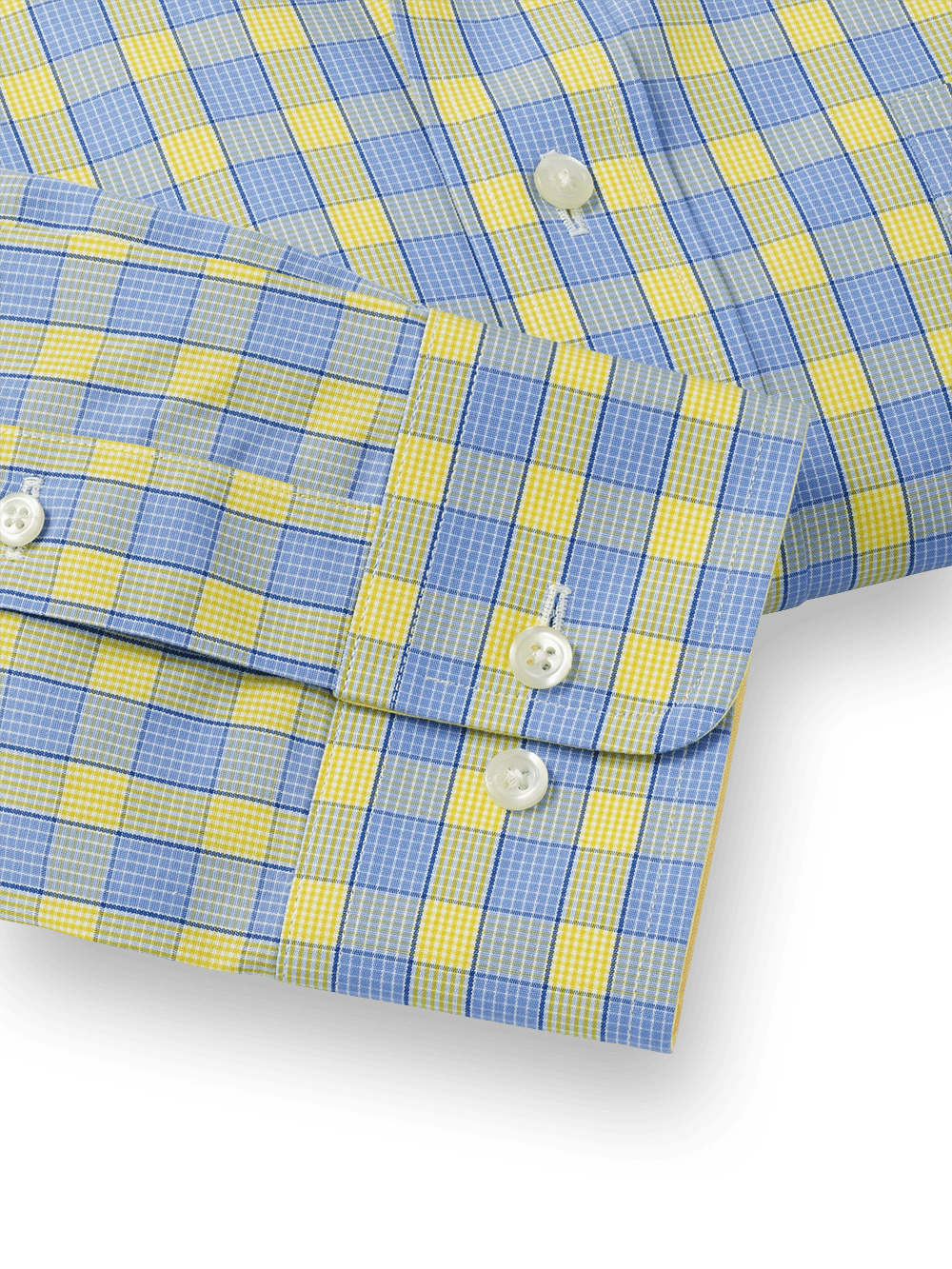 Alternate Image of Non-iron Cotton Check Dress Shirt With Contrast Trim-3