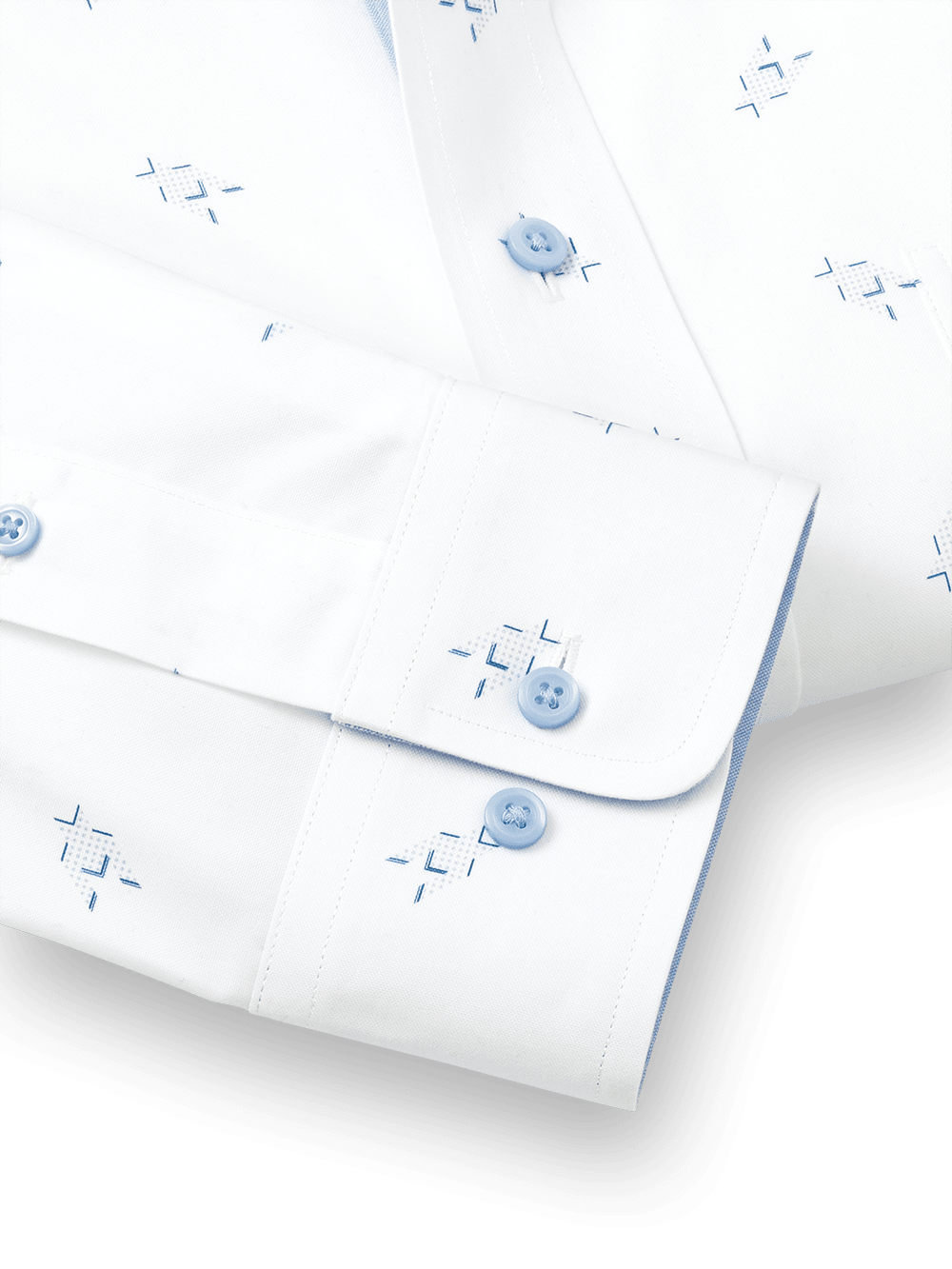 Alternate Image of Non-iron Cotton Houndstooth Print Dress Shirt With Contrast Trim-3