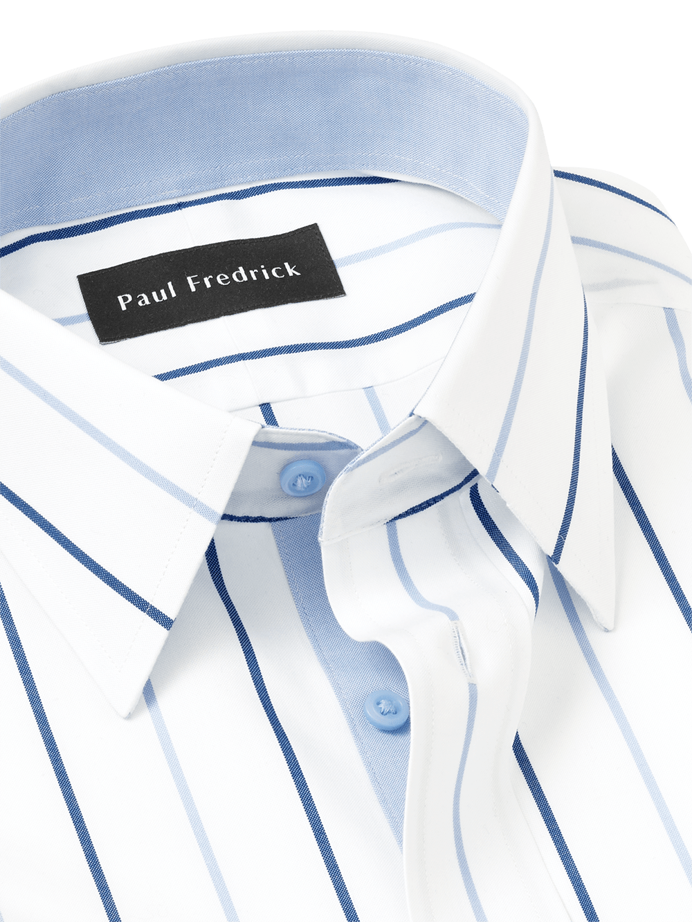 Alternate Image of Non-iron Cotton Stripe Dress Shirt With Contrast Trim-2