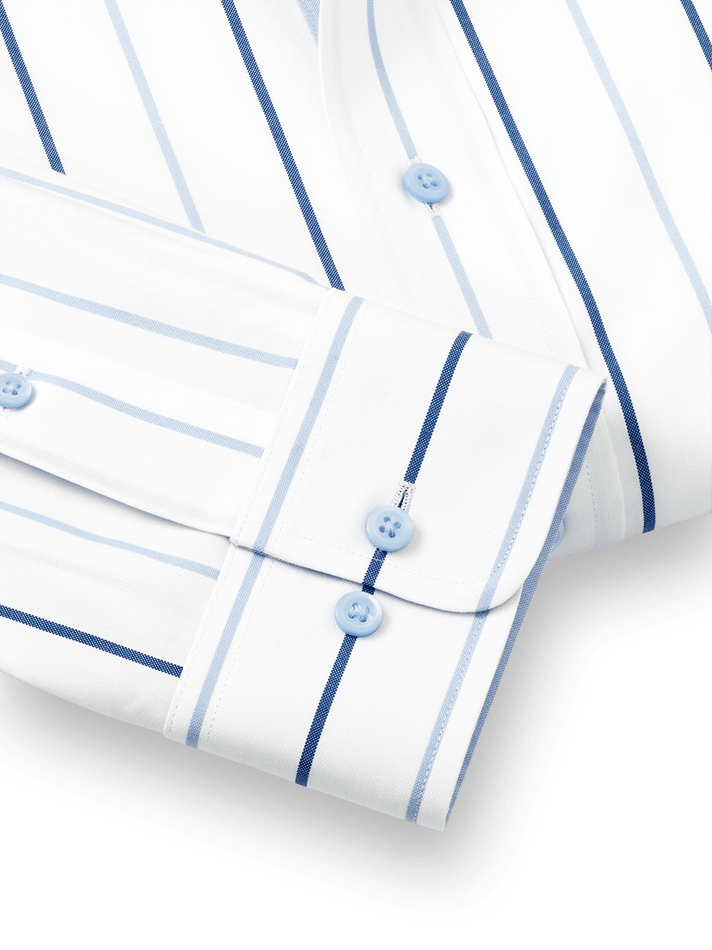 Alternate Image of Non-iron Cotton Stripe Dress Shirt With Contrast Trim-3
