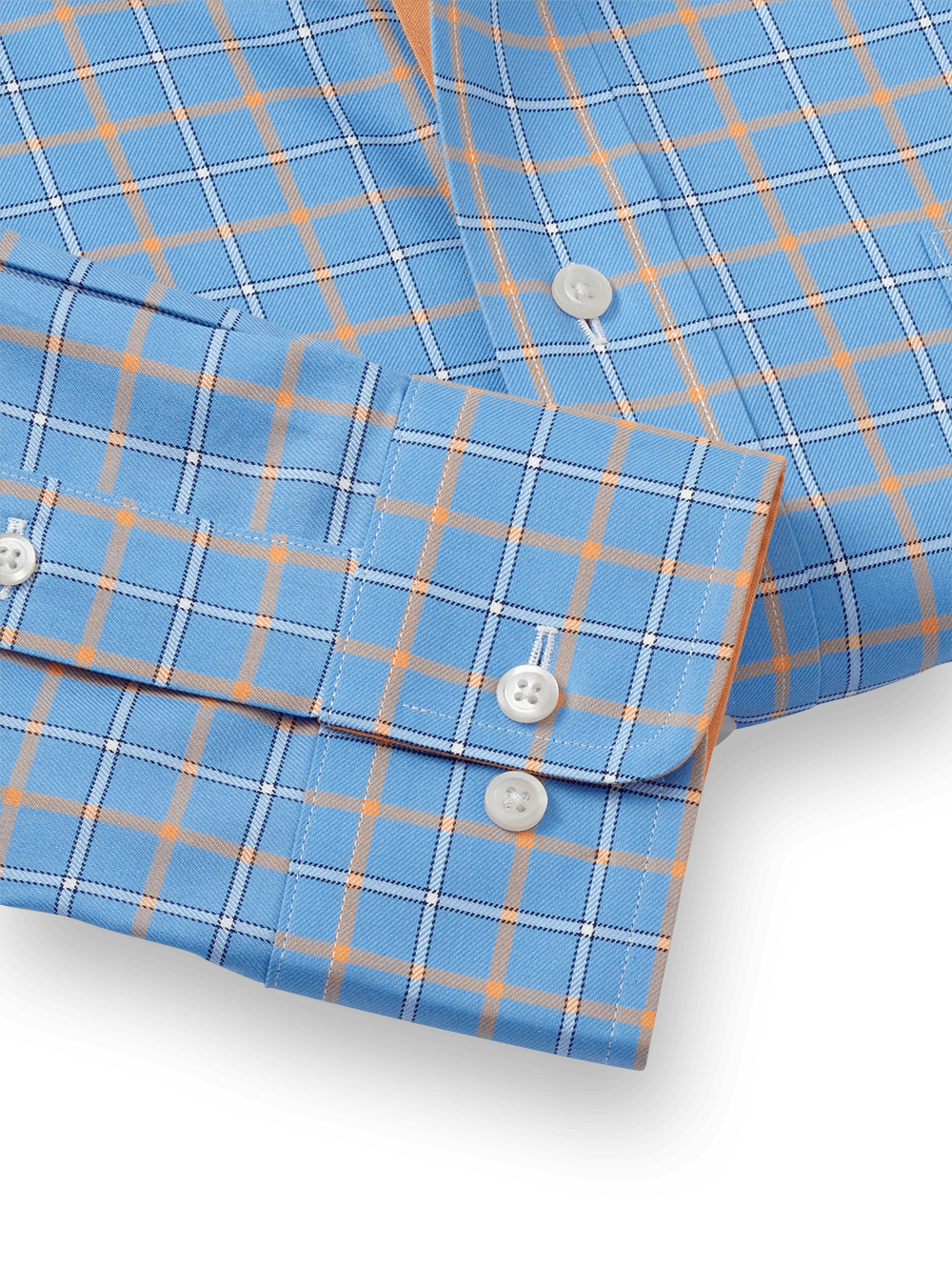 Alternate Image of Non-iron Cotton Check Dress Shirt With Contrast Trim-4