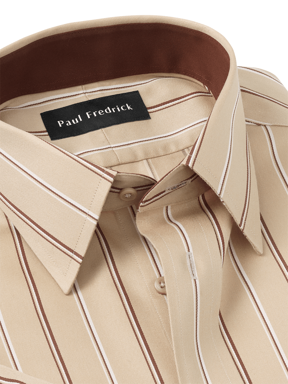 Alternate Image of Non-iron Cotton Stripe Dress Shirt With Contrast Trim-2