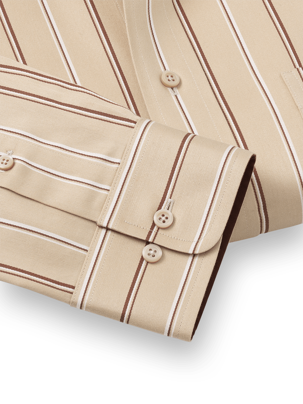 Alternate Image of Non-iron Cotton Stripe Dress Shirt With Contrast Trim-3
